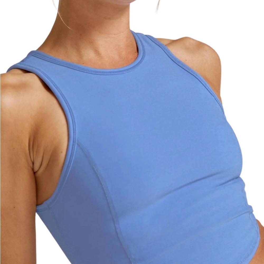 Beyond Yoga Motivate Cropped Blue Top